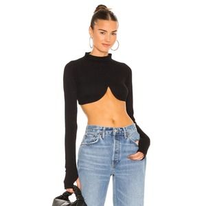 OW Collection Muse Top in Black Caviar